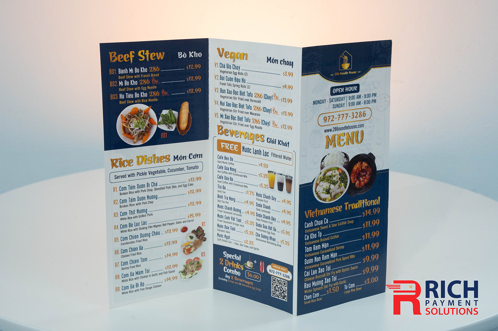 Menu To-go - Custom Design