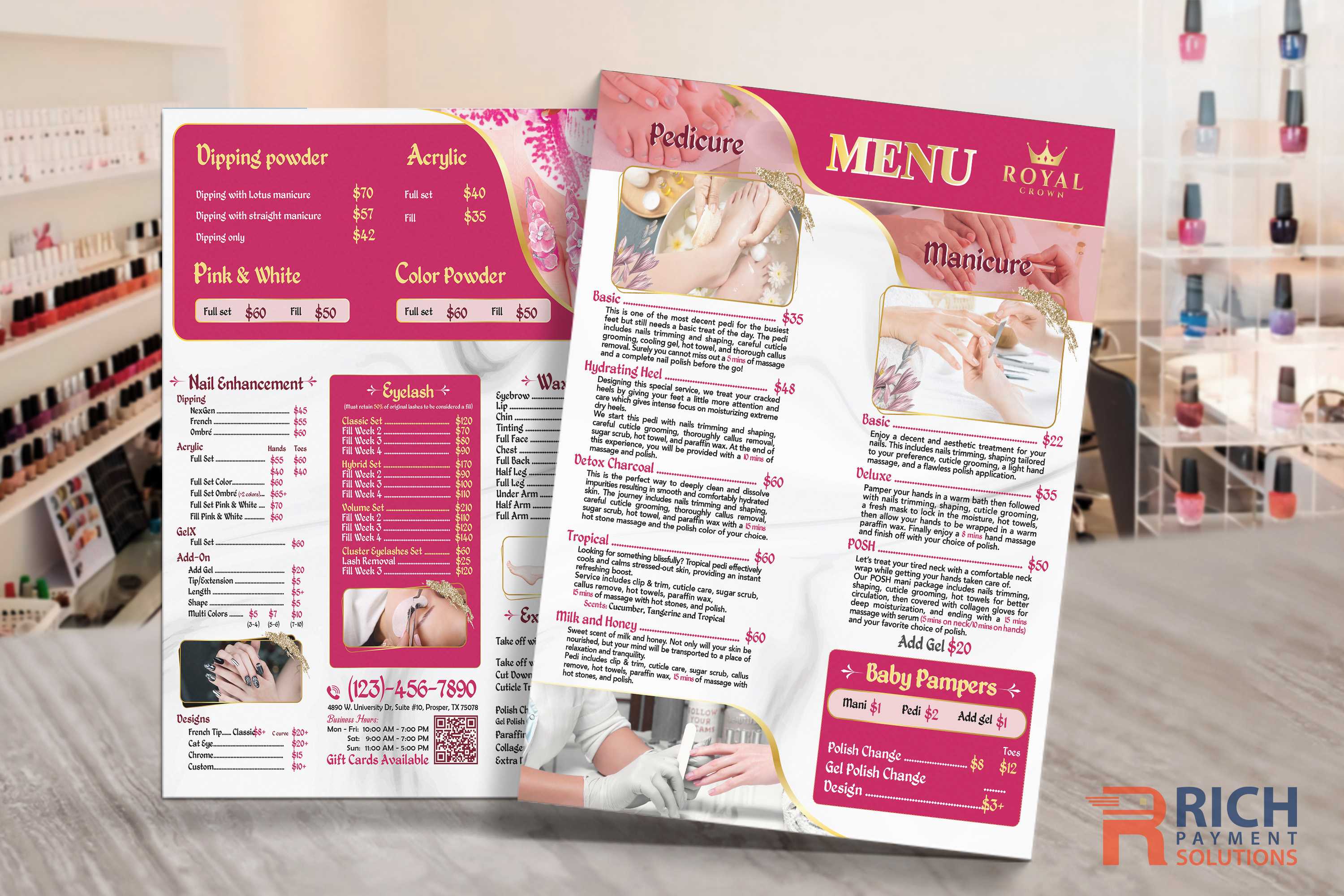 Flat Printing Menu - Custom Design