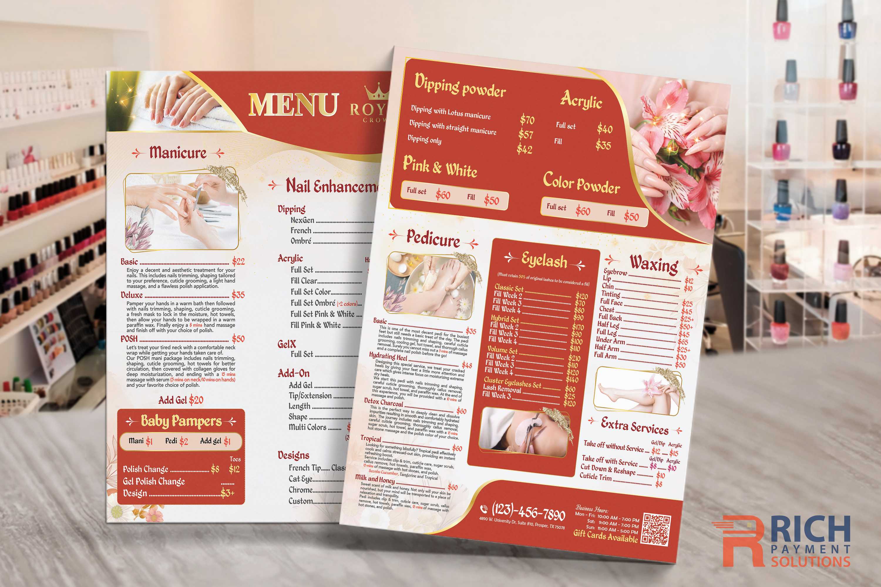 Flat Printing Menu - Template