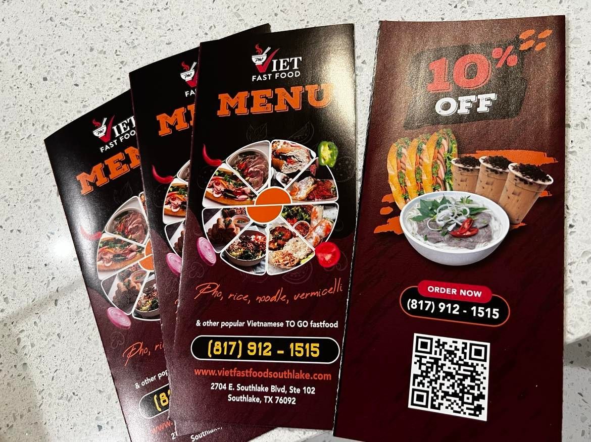 Menu To-go - Custom Design